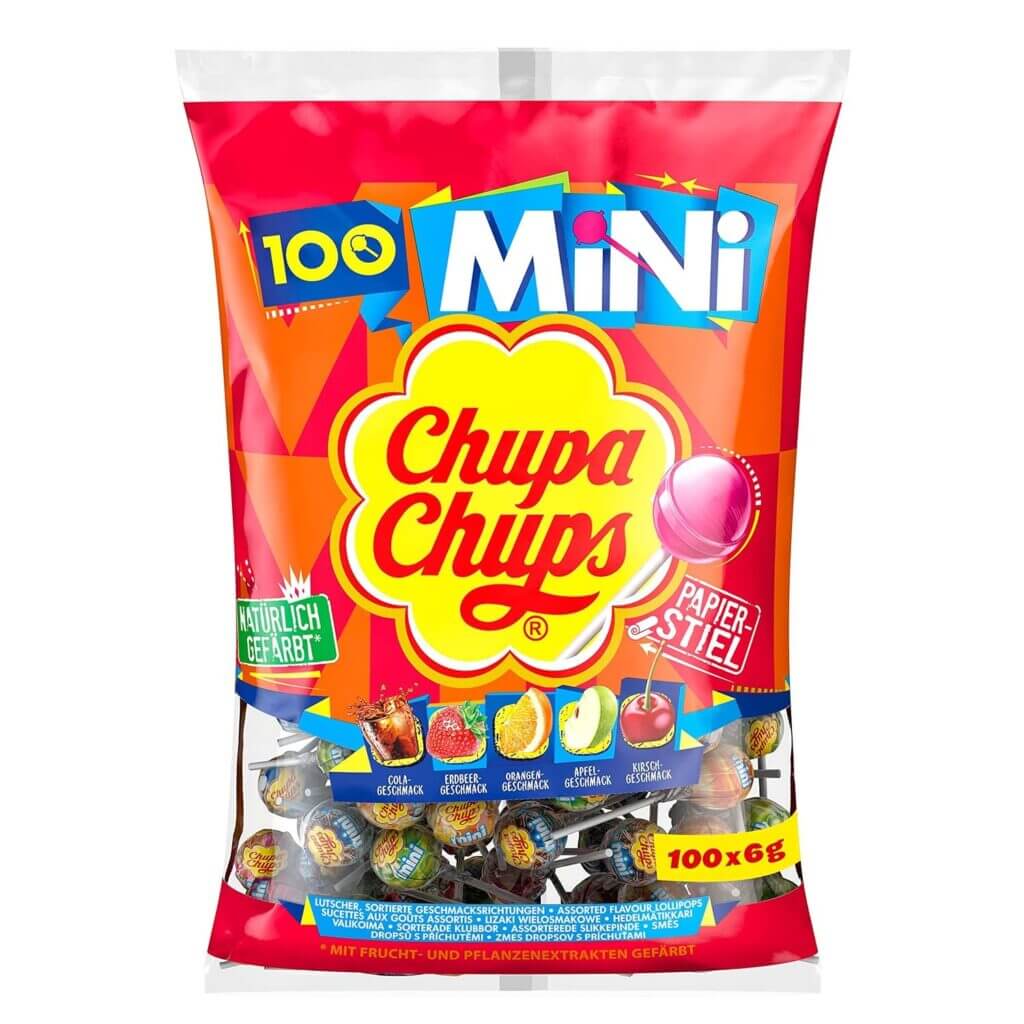 Chupa Chups Mini Classic Lutscher-Beutel (100 Stück) – 51% Rabatt