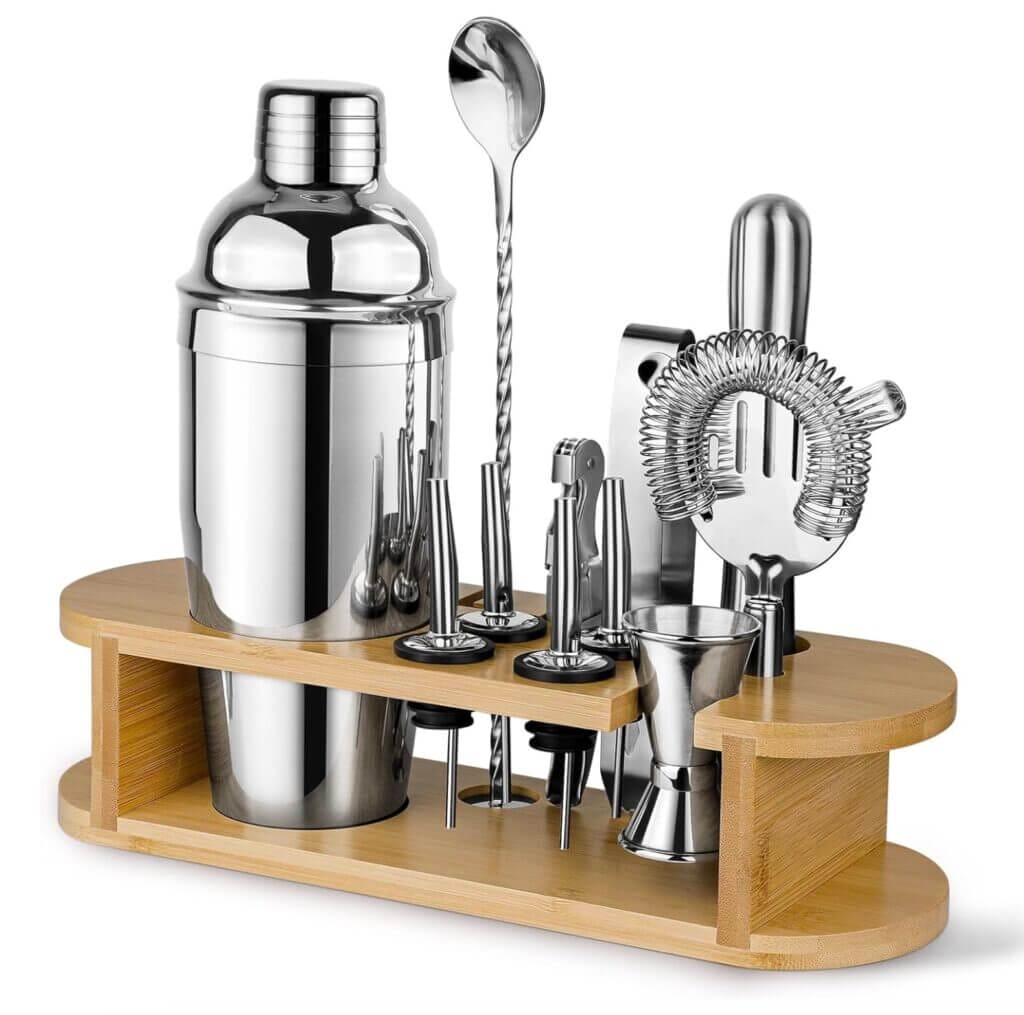 Cocktail Shaker Set mit Ständer – 45% Rabatt