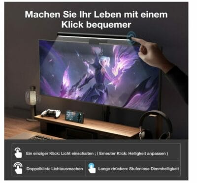 BlitzMax Computer Lampe LED USB: Augenschonende Beleuchtung für deinen Arbeitsbereich am Bildschirm.