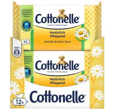 Cottonelle Feuchttücher-Set „Natürlich Pflegend“