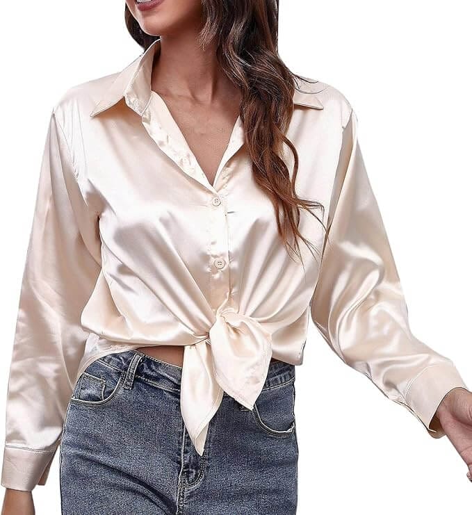 Satin Bluse für Damen – 50% Rabatt