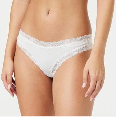 Iris & Lilly Damen Tanga, 7er-Pack, Baumwolle und Spitze, komfortabel, Schwarz/Grau/Blassrosa, unsichtbar.