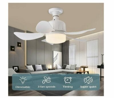 Moderner Deckenventilator: Mit Beleuchtung, Fernbedienung, Timer, ideal für Schlaf- und Wohnzimmer.
