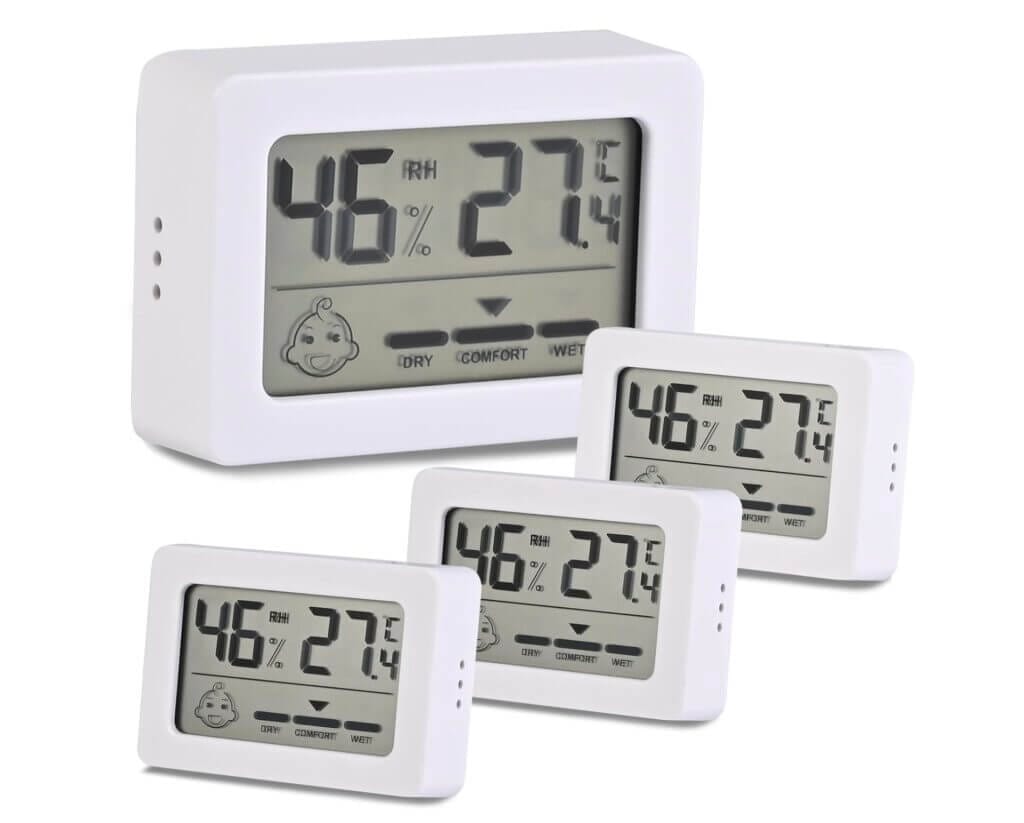 Faburo Digitalen Mini Thermo-Hygrometer 4er Set – 50% Rabatt
