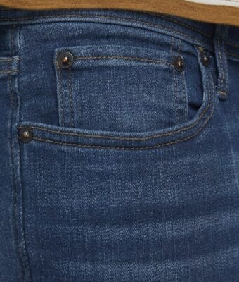 Herren Jack & Jones Jeans Tim: Slim Fit, elastisch, Straight Legs, Five-Pocket-Design, stilvoll und bequem.