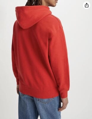 Levi's Herren Relaxed Graphic Sweatshirt in Rot, mit weichem Frottee und modernem Levi's Logo-Design.