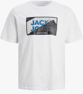 JACK & JONES T-Shirt: Eleganter Look, angenehmes Tragegefühl, klassisches Weiß mit stilvollem Brustprint. Ideal für jeden Tag.