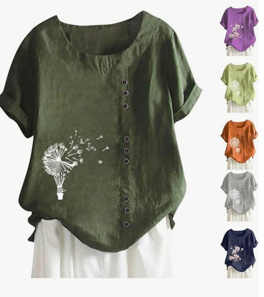 Leinenbluse für Damen – 50% Rabatt