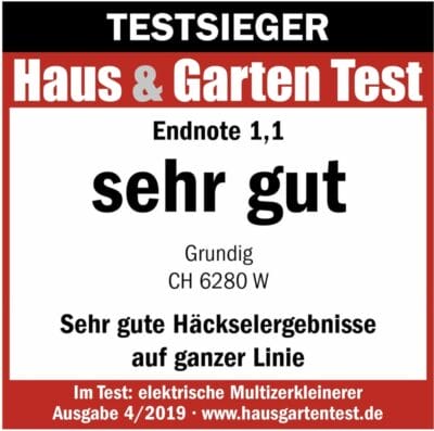 Grundig CH 6280 w Multi-Zerkleinerer: 450 Watt, 500 ml, ideal für Babynahrung, spülmaschinenfest.