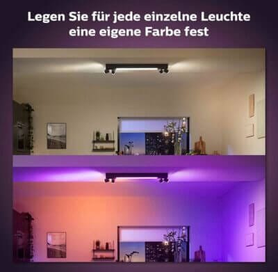 "Philips Hue Centris Deckenlampe: Gestalte mit 16 Mio. Farben & App-Steuerung Dein individuelles Lichterlebnis.