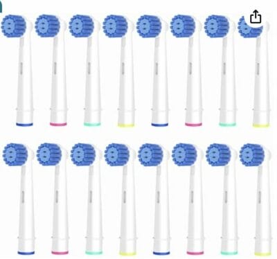 16 Stück Sensitive Aufsteckbürsten Oral B kompatibel 