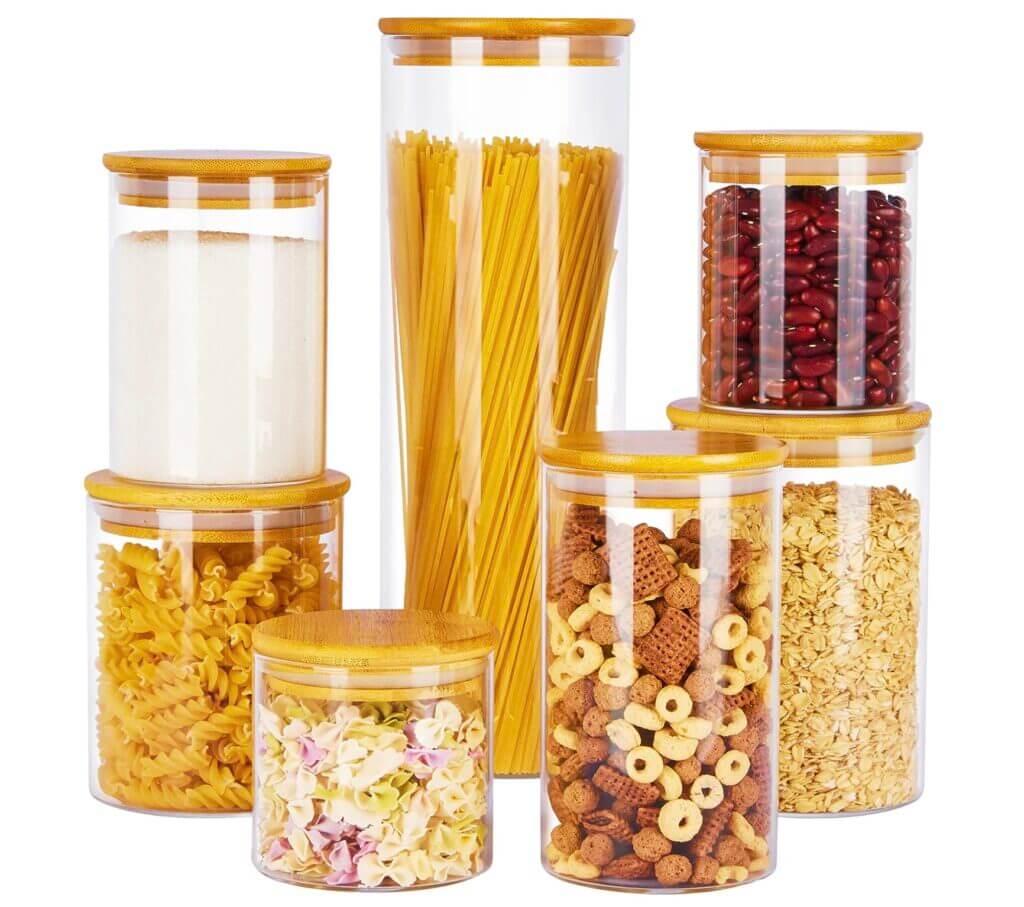 Vtopmart 7er-Set Vorratsgläser mit Deckel – 40% Rabatt