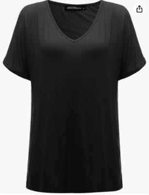 ZANZEA Damen V-Ausschnitt T-Shirt: Kurzarm, Oversize, atmungsaktiv, ideal für Sommer, vielseitig kombinierbar.