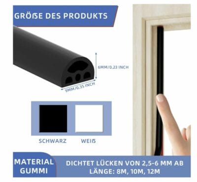 Tür- und Fensterdichtungsband Produktdetails