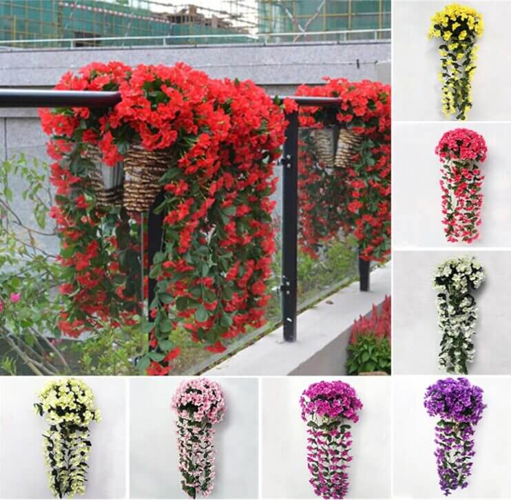 Künstliche hängende Blumen – 50% Rabatt
