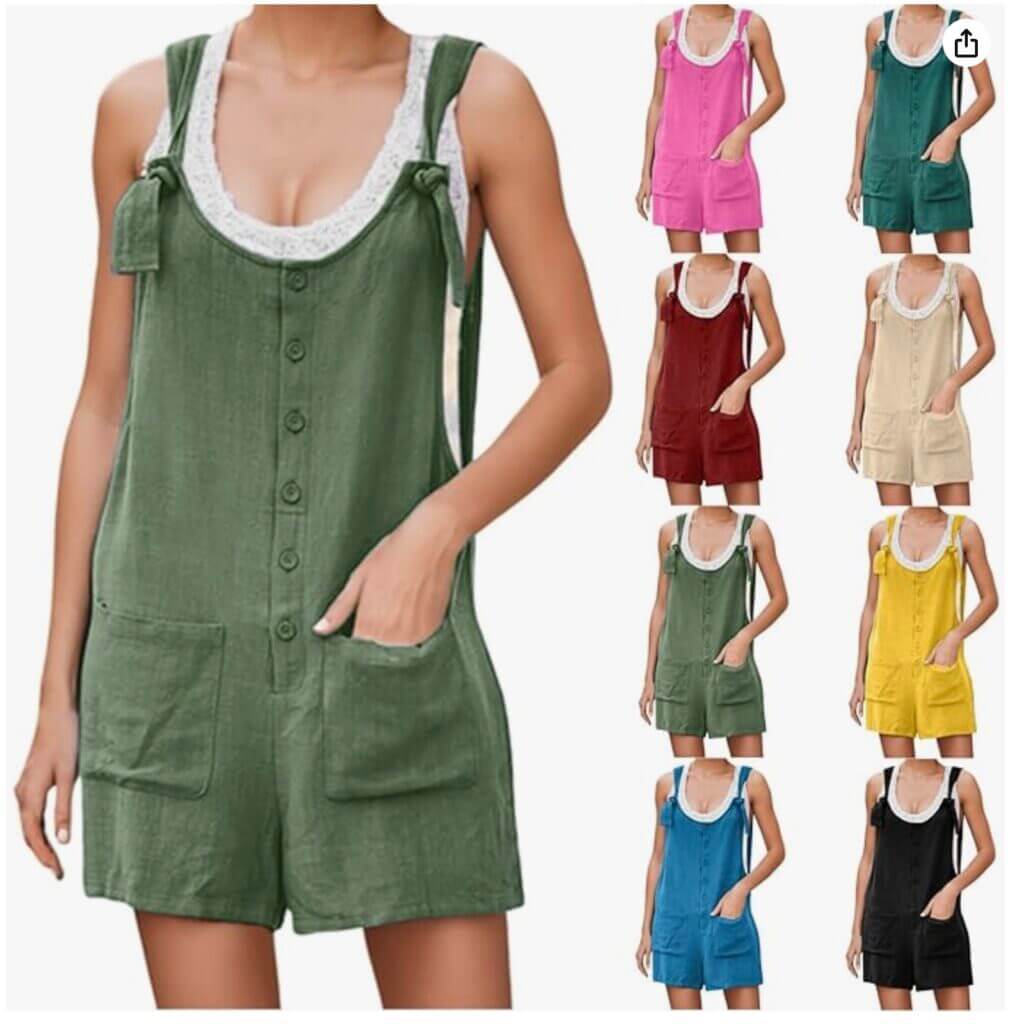 Kurzer Jumpsuit für Damen – 50% Rabatt