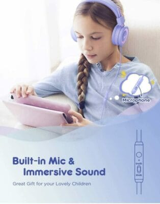 iClever Kopfhörer für Kinder mit integriertem Mic