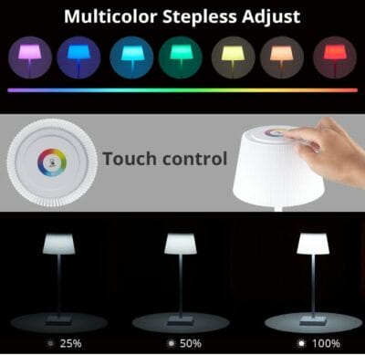 Tischlampe mit RGB LED Technologie