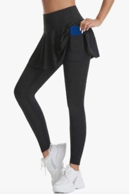 Lange Yogahose mit 2 in 1 Design