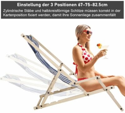 klappbarer Liegestuhl