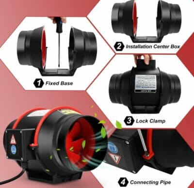 Regelbar Rauchabzug Rohrventilator 