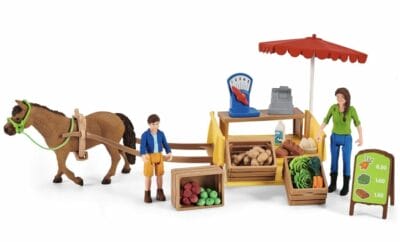 Schleich FARM WORLD Mobiler Farm Stand: Fördert Kreativität und Geschichtenerzählen, detailreiches Spielset für Kinder ab 3.