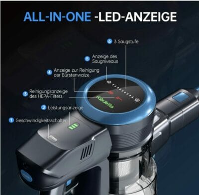 FABULETTA Akku Staubsauger mit LED