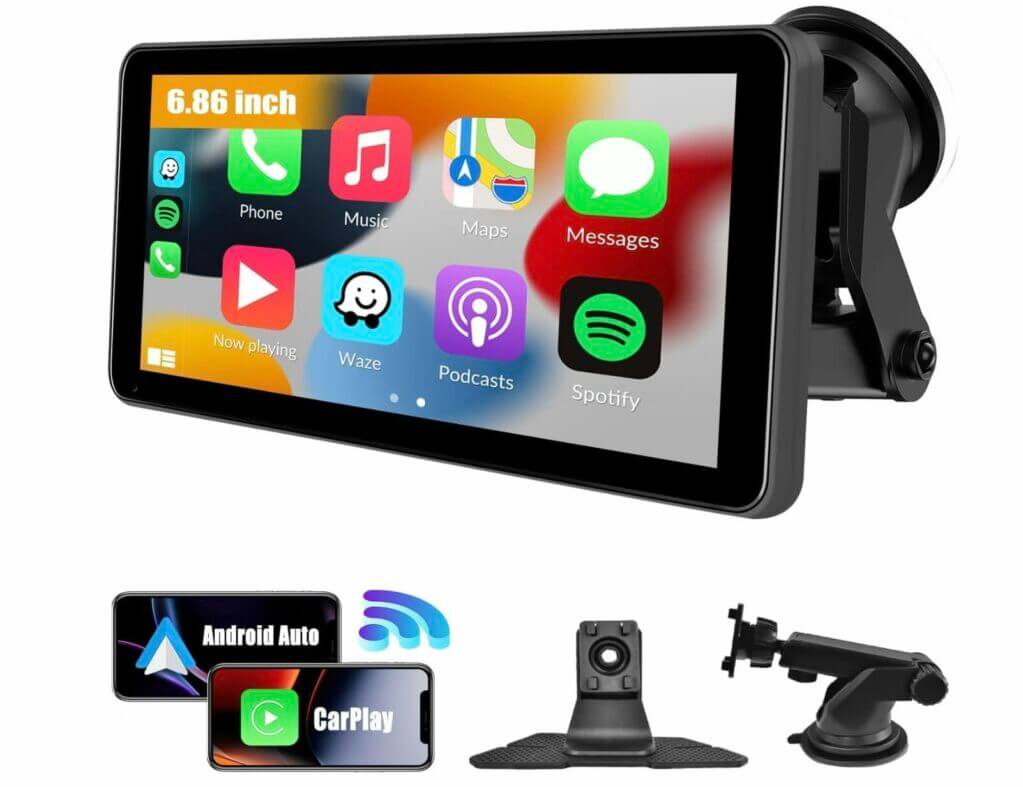 CAMECHO Wireless Apple Carplay & Android Autoradio – 50% Rabatt