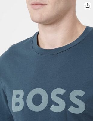 BOSS Herren Thinking 1 T-Shirt: Open Green, gerader Schnitt, gummiertes Logo, angenehmes Tragegefühl, stilvoll.