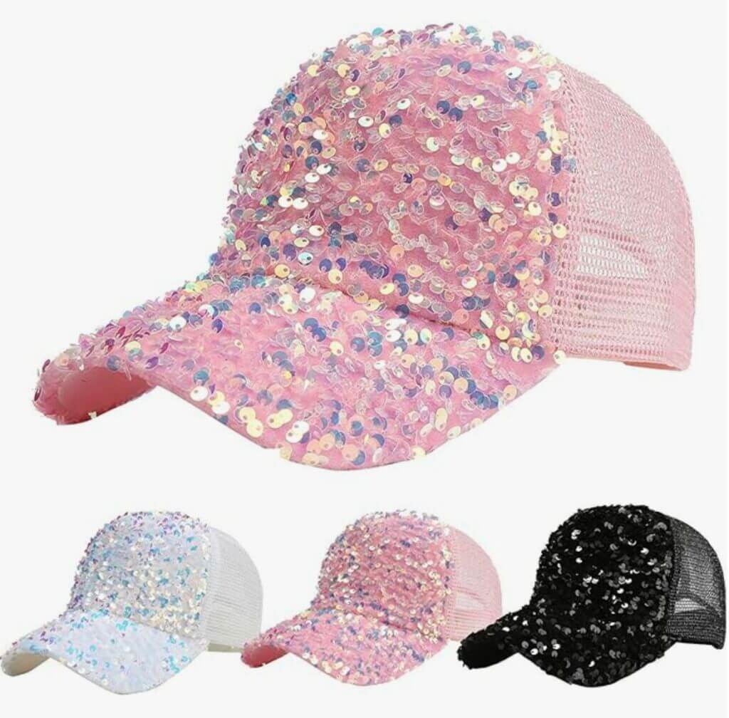 Generisch Baseballkappe mit Pailletten – 50% Rabatt
