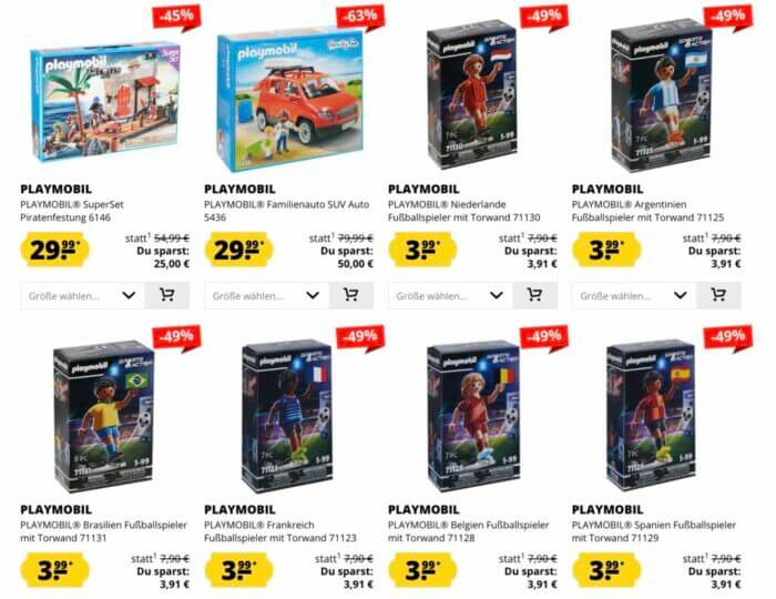 Profitiere jetzt von dem Mega Sale bei SportSpar, wo du auf Playmobil-Sets bis zu 62% sparen kannst!