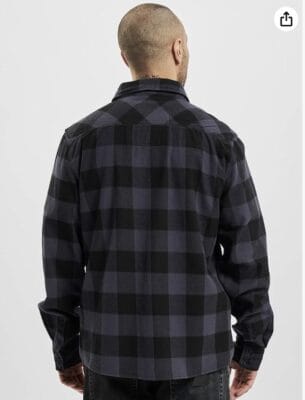 Brandit Check Shirt für Herren: Stilvolles kariertes Flanellhemd, 100% Baumwolle, Lederpatch, in verschiedenen Farben und Größen.