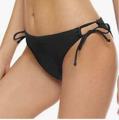 Bikinihose mit niedriger Taille und verstellbarem Verschluss. Jetzt stylisch am Strand!