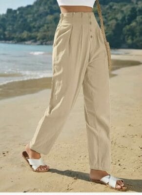 Sommerhose Damen Leicht Baggy: Komfortabel und stilvoll für warme Tage.