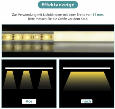 Optimiere deine Beleuchtung mit Herrselsam LED Profil Aluminium Set: Einfache Installation, elegantes Design, langlebige Qualität.