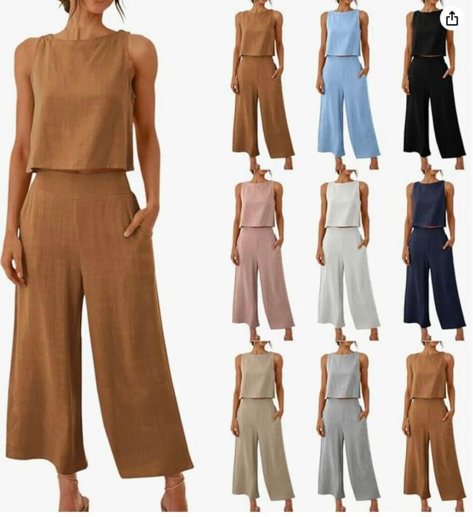 Damen Leinen Set von Modaworld – 50% Rabatt