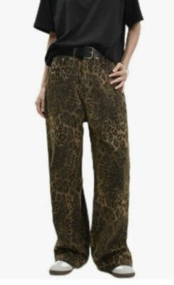 Leoparden Jeanshose