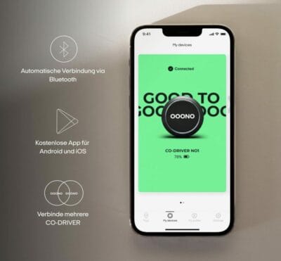 OOONO CO-Driver NO1 App Ansicht