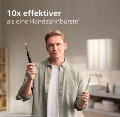 Philips Sonicare DiamondClean 9000: Schonende Reinigung, modernste Technik, 2 Schallzahnbürsten, stilvolles Ladeglas.