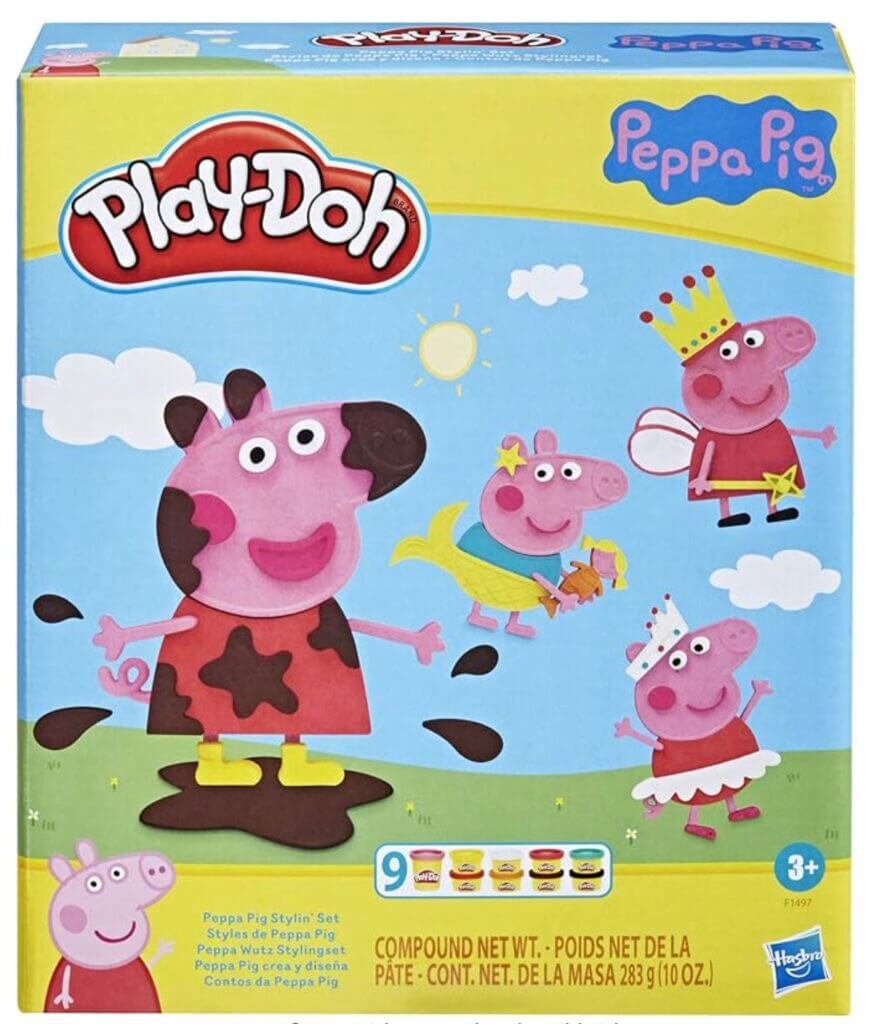 Play-Doh Peppa Wutz Stylingset mit 9 Dosen und 11 Accessoires – 58% Rabatt