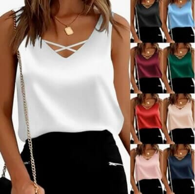 Elegantes Damen Satin Tank Top - Perfekt für den Sommer.