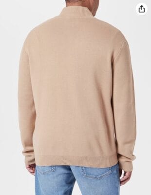 TOM TAILOR Herren Troyer Strickpullover: Beach Sand, Reißverschluss, Regular Fit, weiches Material, ideal für jede Saison.