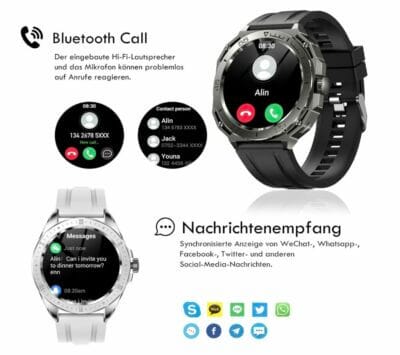 Deine Smartwatch, dein Stil: Xeletu Smartwatch Herren mit DIY-Funktion und umfangreichen Fitnessfunktionen.