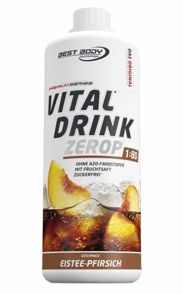 Best Body Nutrition Vital Drink ZEROP® Getränkekonzentrat Eistee-Pfirsich – 51% Rabatt
