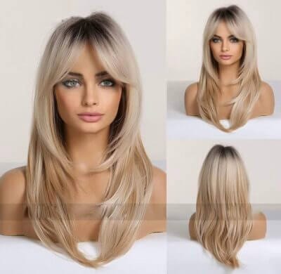 blonde Damenperücke