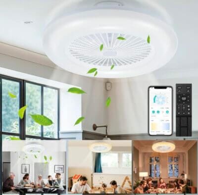Gimisgu Deckenventilator mit Beleuchtung