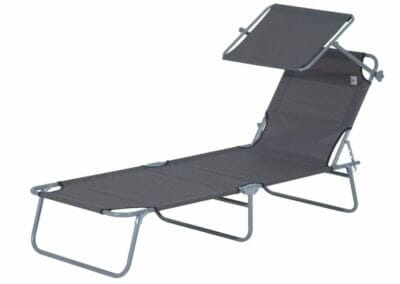 Outsunny Gartenliege klappbar mit Sonnenschutz