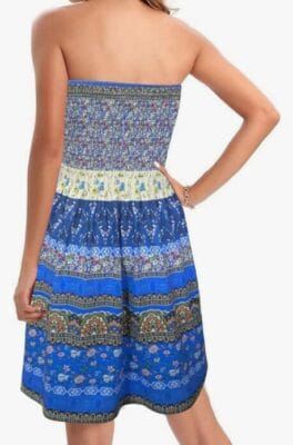 Bandeau Kleid mit schulterfreien Design