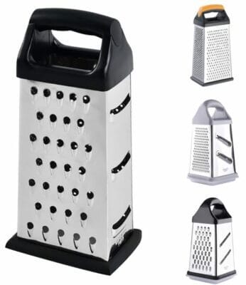 4-seitige Küchenreibe aus Edelstahl