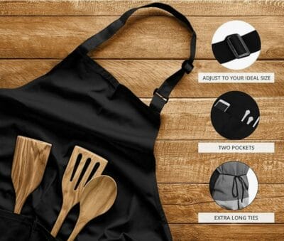 2er-Pack funktionelle Latzschürzen von Utopia Kitchen